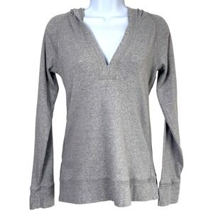 Y2K So Womens Ribbed Long Henley Hoodie Top‎ Size XL Preppy Slim Fit Elena Bella